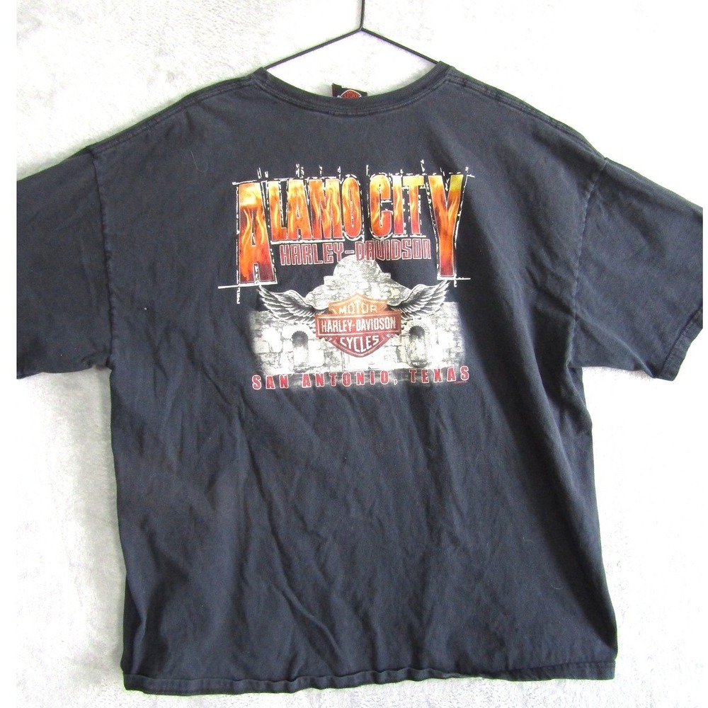 Harley Davidson Eagle Motorcycle T Shirt 2005 Alamo City San‎ Antonio Texas 2X - Picture 2 of 10